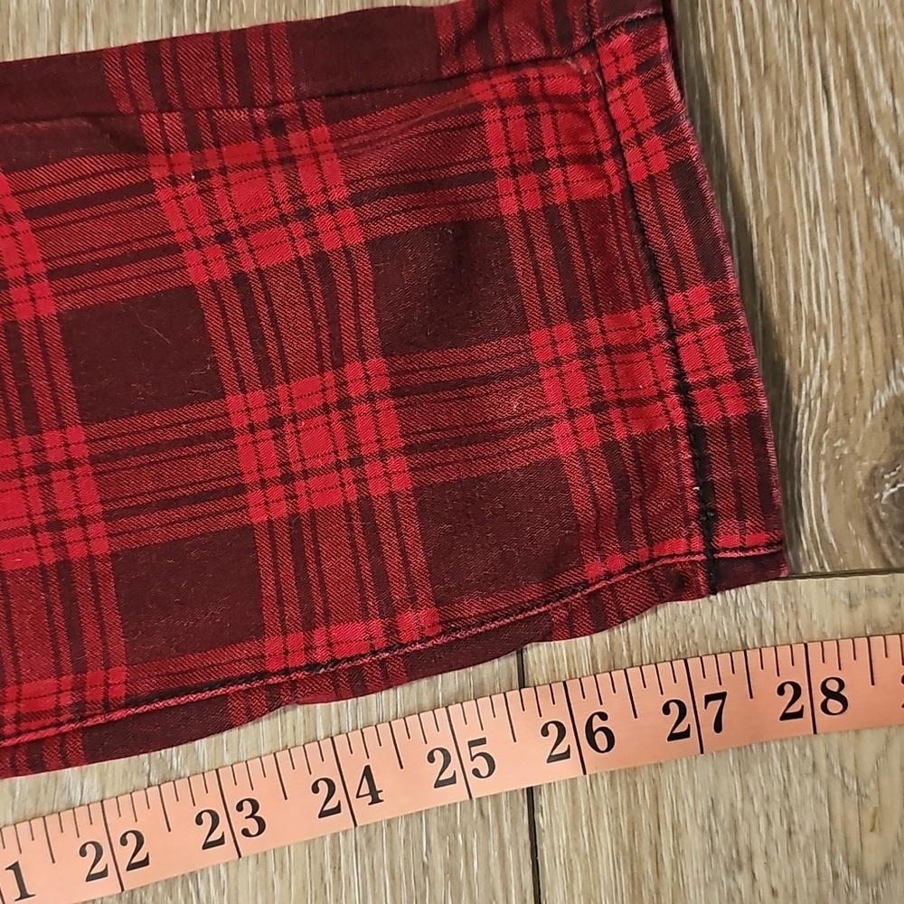 Truce Red/Black Tartan Plaid Women's Skinny Jeans, Size 3 - Picture 7 of 10